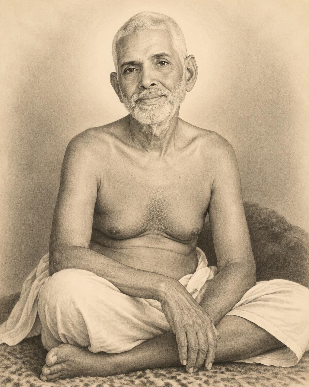 Portrait of Sri Ramana Maharishi